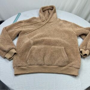 Women's Plush Tan Sherpa Pullover